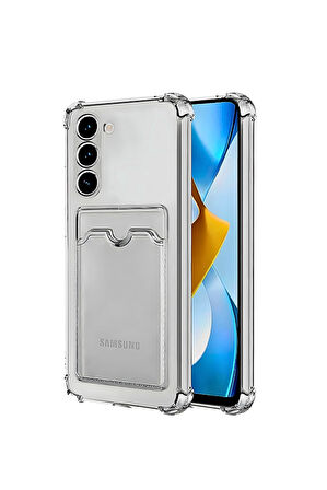 Samsung Galaxy S24 Ultra Silikon Kartlıklı Koruma Kılıfı   Füme