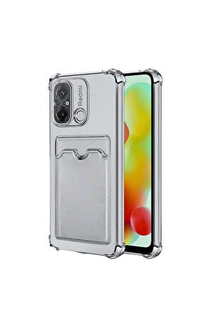 Xiaomi Redmi 9A Silikon Kartlıklı Koruma Kılıfı  Füme