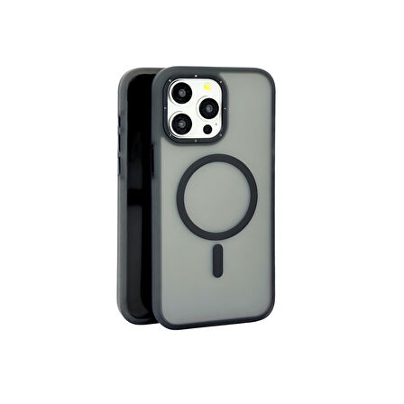 MagSafe Uyumlu iPhone 15 Pro Max Kılıfı Siyah