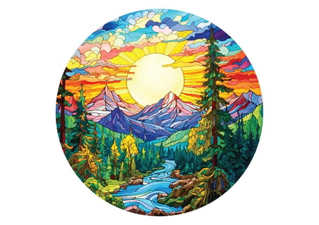 Art Puzzle Camdan Alpler 570 Parça Round Puzzle