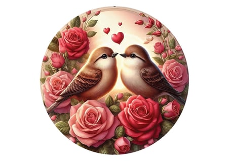 Art Puzzle Güller ve Aşk 570 Parça Round Puzzle