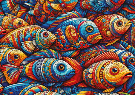 Art Puzzle Mozaik Balıklar 1000 Parça Puzzle