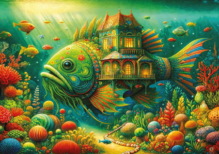 Art Puzzle Balık Ev 1000 Parça Puzzle