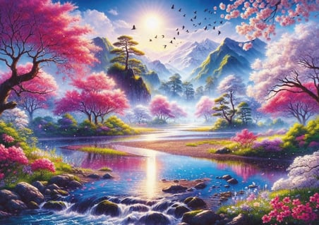 Art Puzzle Kiraz Çiçeği Vadisi 1500 Parça Puzzle
