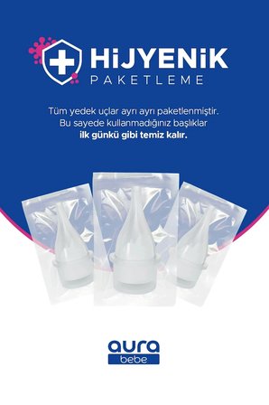 MEGA PAKET Bebek Burun Temizleme Aspiratörü, 10 Yedek Uç ve Burun Temizleme Şırıngası