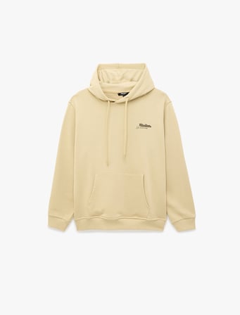 Üç İplik Uzun Kollu Baskılı Kapşonlu Sweatshirt