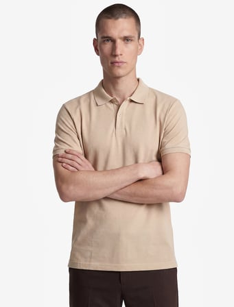 Pamuklu Pike Kumaş Kısa Kollu Polo Yaka Baskılı Slim Fit Tişört