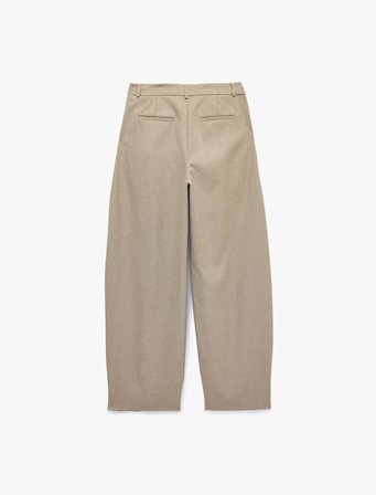 Yüksek Bel Regular Fit Düz Paça Barrel Balon Pantolon