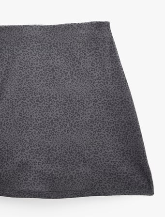 Yüksek Bel Slim Fit Leopar Desenli Spor Şort Etek