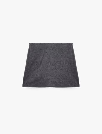 Yüksek Bel Slim Fit Leopar Desenli Spor Şort Etek