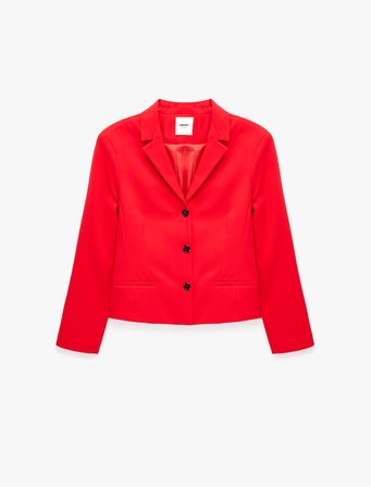 Regular Fit Uzun Kollu Geniş Yaka Düğmeli Dikiş Detaylı Cepli Blazer Ceket