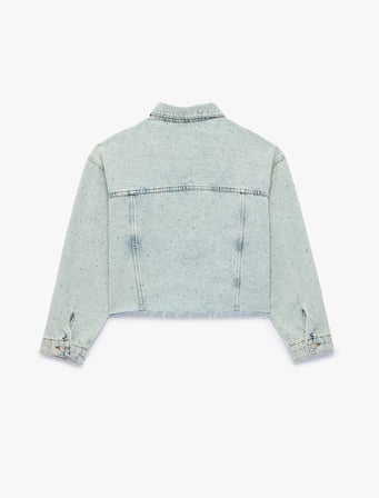 Rahat Kalıp Pamuklu Klasik Yaka Uzun Kollu Cepli Denim Ceket