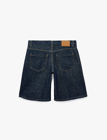 Pamuklu Regular Fit Denim Bermuda Şort