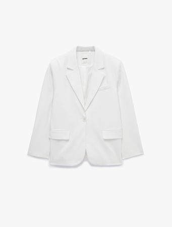 Düğmeli Uzun Kollu Oversize Blazer Ceket