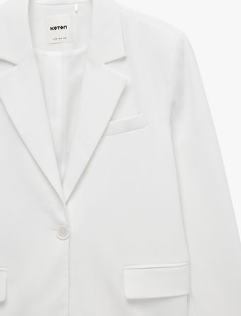 Düğmeli Uzun Kollu Oversize Blazer Ceket