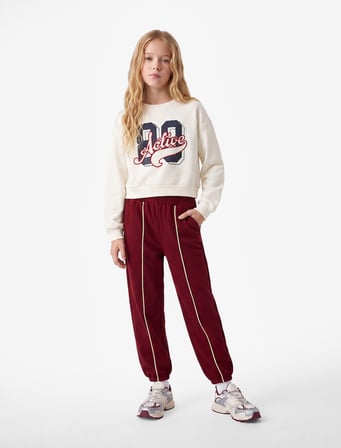Biyeli Cep Detaylı Beli Lastikli Jogger Pantolon