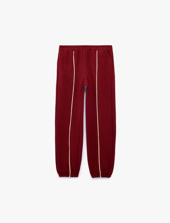 Biyeli Cep Detaylı Beli Lastikli Jogger Pantolon