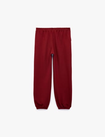 Biyeli Cep Detaylı Beli Lastikli Jogger Pantolon