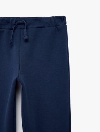 Beli Lastikli Cepli Pamuklu Eşofman Altı