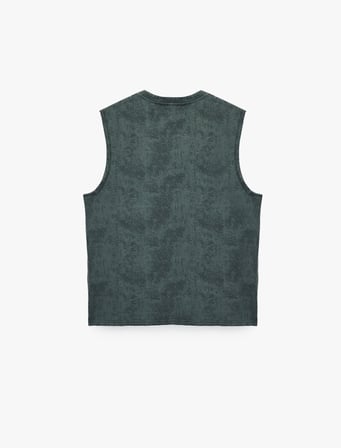 Regular Fit Pamuklu Kolsuz Yıkamalı Bisiklet Yaka Atlet