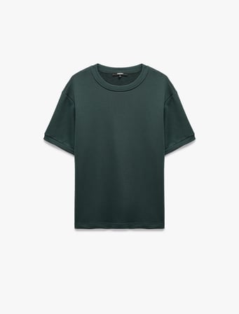 Bisiklet Yaka Kısa Kollu Basic Oversize Tişört