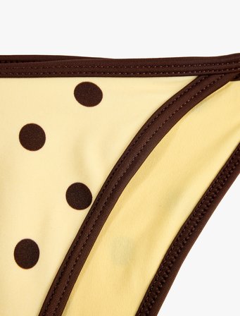 Renk Kontrastlı İpli Puantiyeli Bikini Altı