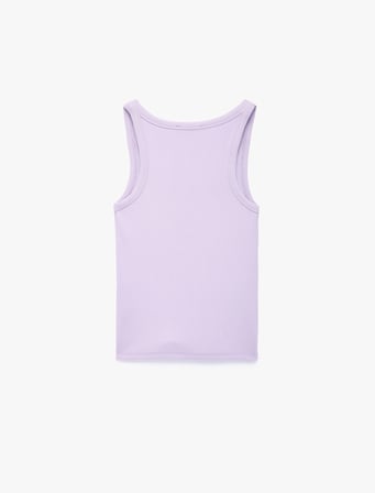 Pamuklu Slim Fit Süs Düğmeli U Yaka Fitilli Atlet