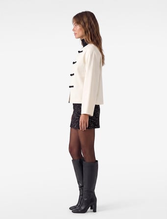 Fermuar Detaylı Normal Bel Slim Fit Tüvit Mini Etek