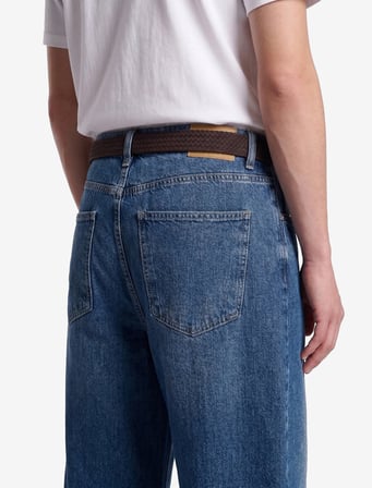 Rahat Kalıp Normal Bel Beş Cepli Pamuklu Barrel Denim Pantolon - Barrel Jeans