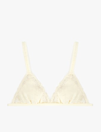 Rahat Kalıp Viskon Brodeli Askılı Balensiz Dolgusuz Dantelli Sütyen