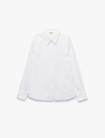 Regular Fit Klasik Yaka Uzun Kollu Poplin Gömlek