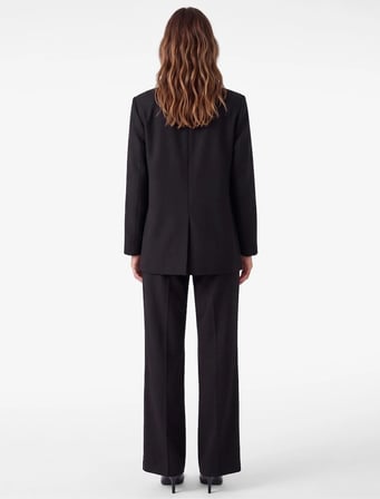 KOTON Uzun Kollu Cepli Viskon Karışımlı Düğmeli Oversize Kruvaze Yaka Blazer Ceket