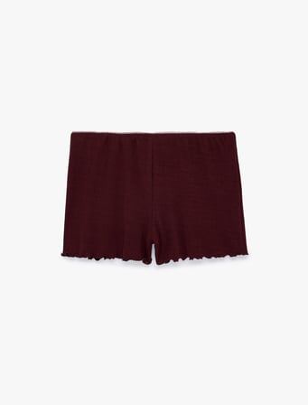 Rahat Kalıp Pointelle Kumaş Şort Pijama Altı