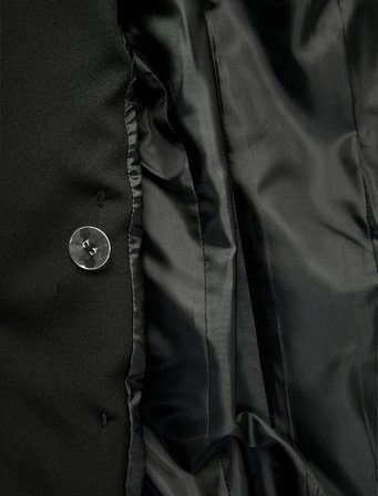 Düğmeli Dikiş Detaylı Kruvaze Yaka Blazer Ceket