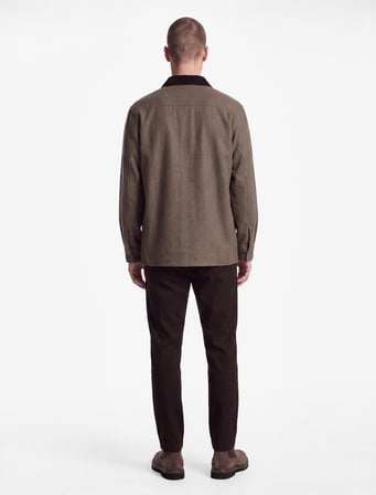 Viskon Karışımlı Cepli Beli Lastikli Düğmeli Slim Fit Pileli Kumaş Pantolon