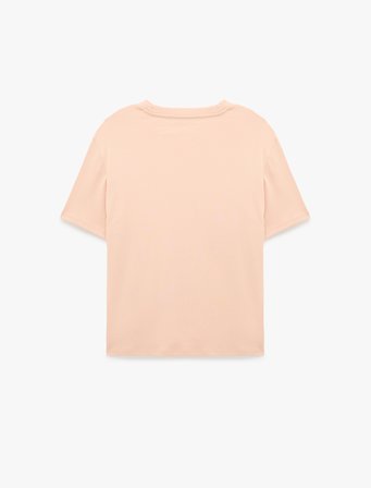 Pamuklu Bisiklet Yaka Kısa Kollu Basic Oversize Tişört