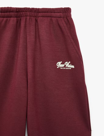 Viskon Karışımlı Baskılı Jogger Eşofman Altı