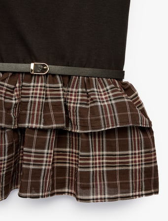 Kemer Detaylı Slim Fit Pamuklu Bisiklet Yaka Kolsuz Elbise