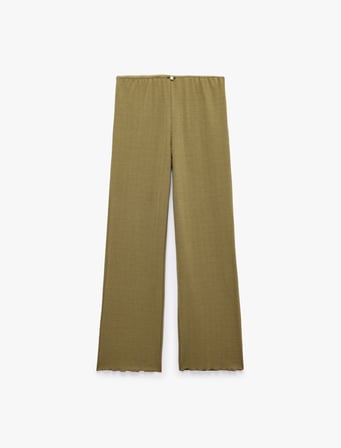 Beli Lastikli Viskon Karışımlı Rahat Kesim Pijama Altı