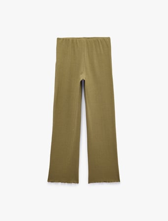 Beli Lastikli Viskon Karışımlı Rahat Kesim Pijama Altı