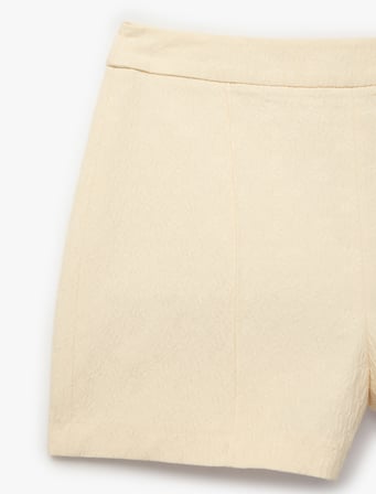 Jakarlı Slim Fit Mini Şort