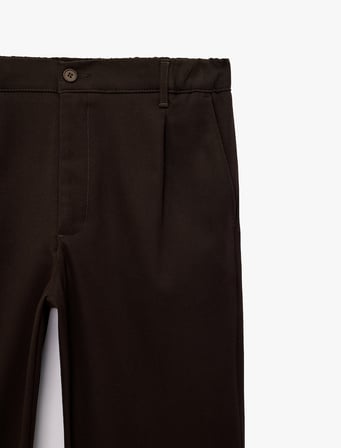 Beli Lastikli Düğmeli Cep Detaylı Regular Fit Chino Pantolon