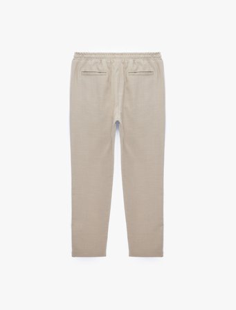 Beli Bağcıklı Cepli Slim Fit Pamuklu Düz Paça Chino Pantolon