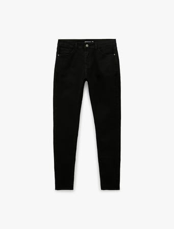 Pamuklu Normal Bel Cepli Skinny Push Up Denim Pantolon - Skinny Push Up Fit Jean