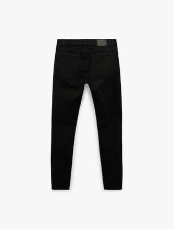 Pamuklu Normal Bel Cepli Skinny Push Up Denim Pantolon - Skinny Push Up Fit Jean