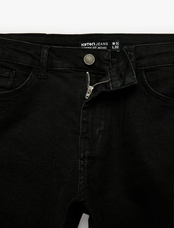 Pamuklu Normal Bel Cepli Skinny Push Up Denim Pantolon - Skinny Push Up Fit Jean