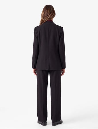 KOTON Regular Fit Fleto Çift Cepli Uzun Kollu Geniş Yaka Blazer Ceket