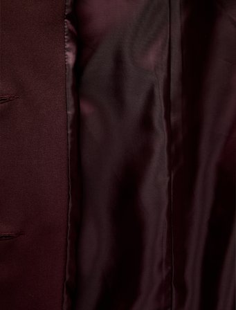 Regular Fit Uzun Kollu Cep Detaylı Düğmeli Viskon Karışımlı Blazer Ceket