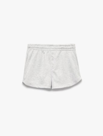Düğme Detaylı Beli Lastikli Şort Pijama Altı