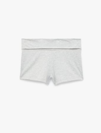 Yüksek Bel Slim Fit Şort Pijama Altı